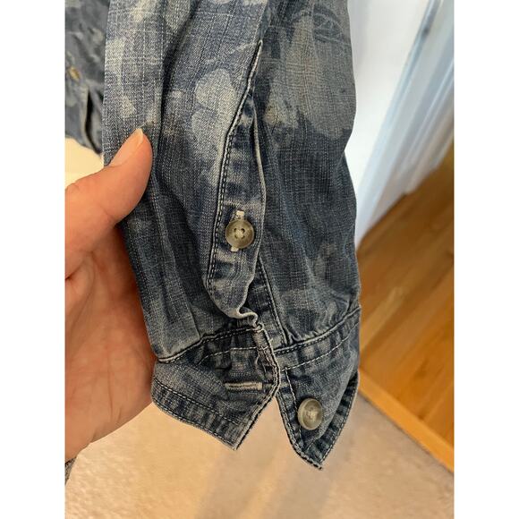 Eddie Bauer Women XL LongSleeve ButtonUp All Tencel Lyocell Shaded Blue Collared - Picture 5 of 15